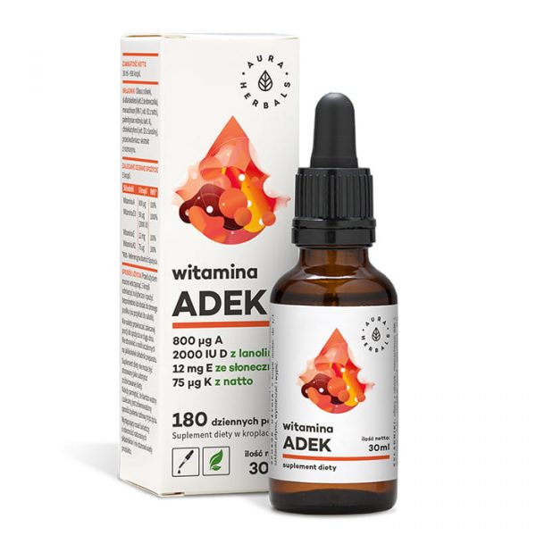 Witamina ADEK 180 porcji 30ml AuraHerbals