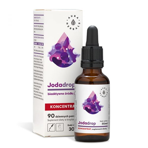 Jodadrop Bioaktywne źódło jodu Koncentrat 90 porcji 30ml AuraHerbals