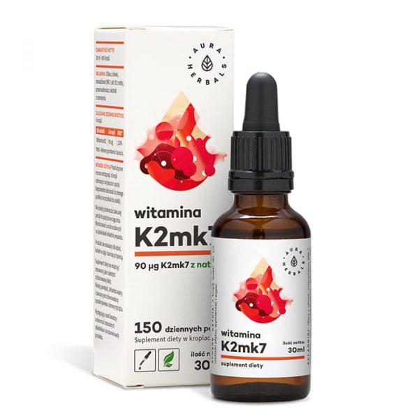 Witamina K2mk7 150 porcji 30ml AuraHerbals