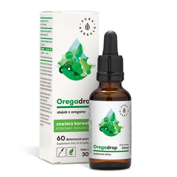 Oregadrop Olejek z oregano 60 porcji 30ml AuraHerbals