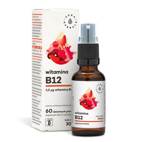 Witamina B12 w areozolu 60 porcji 30ml AuraHerbals